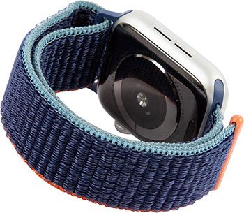 Ремешок нейлоновый mObility для Apple watch - 38-40 мм (S3/S4/S5 SE/S6) морская глубина с оранжево синим краем