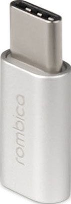 Переходник Rombica Type-C Adapter USB 2.0 Type-C Male - Micro-USB Female алюминий (TC-00010)