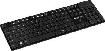 Бепроводная клавиатура Canyon ультратонкая HKB-W2 USB черный