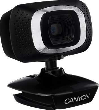 Web-камера для компьютеров Canyon C3 HD 720р черный серебристый