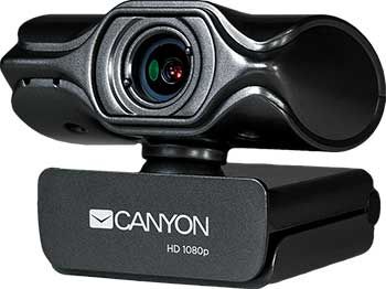 Web-камера для компьютеров Canyon C6 со штативом 2K Quad HD черный