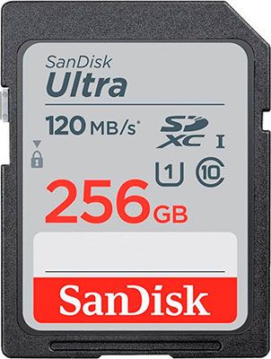 Карта памяти Sandisk Ultra [SDXC U1 256 Gb 120 Mb/s]