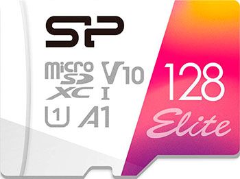 Карта памяти Silicon Power microSDXC 128Gb Class10 SP128GBSTXBV1V20SP Elite adapter