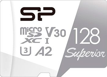 Карта памяти Silicon Power microSDXC 128Gb Class10 SP128GBSTXDA2V20SP Superior adapter