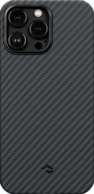 Чеxол (клип-кейс) Pitaka для iPhone14 Pro Max 6.7 (Black/Grey Twill)1500D