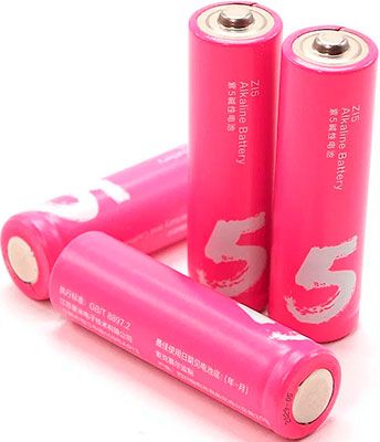 Батарейки алкалиновые Zmi Rainbow Zi5 4 шт. AA5 розовые