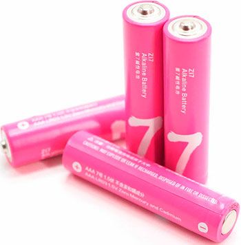 Батарейки алкалиновые Zmi Rainbow Zi7 4 шт. AA7 розовые