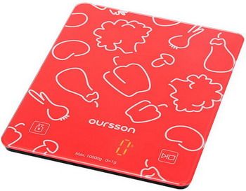 Кухонные весы Oursson KS1001GD/RD Красный