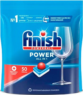 Таблетки для посудомоечных машин FINISH Power 50 таблеток (43095)