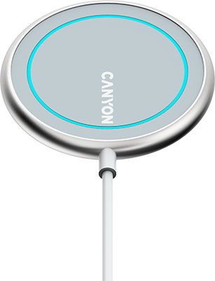 Беспроводное з/у Canyon для iPhone WS-100 15W серебристый CNS-WCS100
