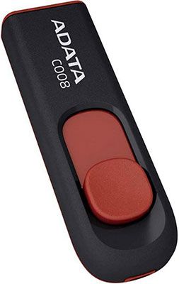 Флеш-накопитель Adata USB2 32GB AC008-32G-RKD черный/красный