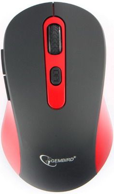 Мышь Gembird MUSW-221-R чёрный/красный
