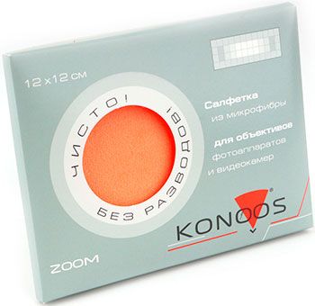 Салфетка из микрофибры для оптики Konoos 12х12 см KFS-1