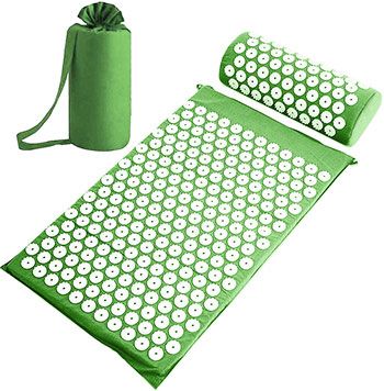Набор: коврик и валик для акупунктуры CleverCare цвет зеленый PC-03G