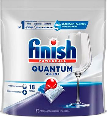 Таблетки для посудомоечных машин FINISH Quantum 18 таблеток (43100)