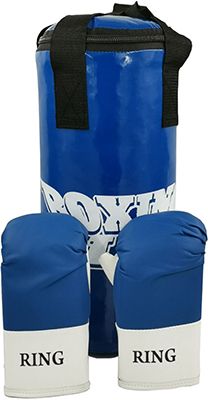 Набор боксерский RealSport ЮНИОР (мешок 45см перчатки тренировочные)