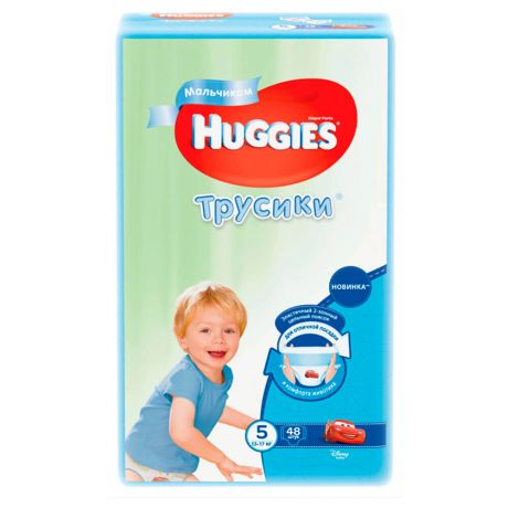 Трусики-подгузники Huggies 48шт 13-17кг 5 для мальчиков