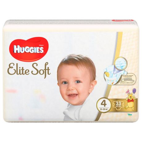 Подгузники Huggies Elite Soft 33шт 8-14кг 4
