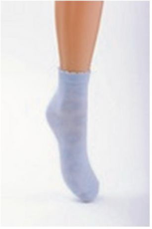 Носки для девочки Гамма с рельефным рисунком р.20-22 белый летние с494