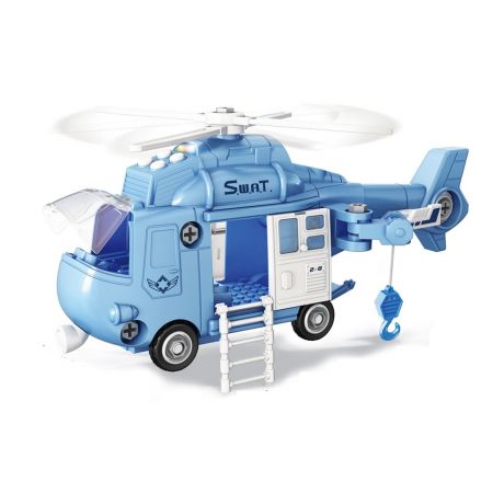 Вертолет-конструктор фанки тойс 32 см полицейский свет/звук ft62101