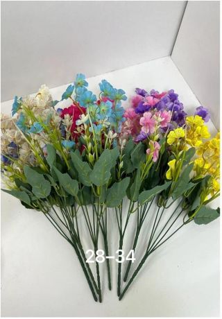 Букет искусственных цветов незабудка 40 см 5 бутонов к26