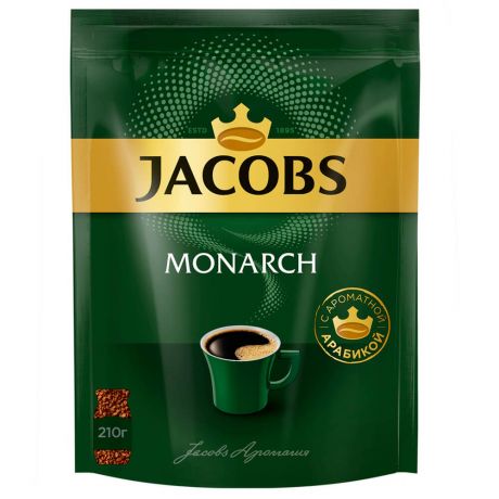 Кофе Jacobs Monarch 210 г растворимый м/у