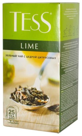 Чай Tess 25 к*1, 5 г лайм зеленый с цедрой цитрусовых