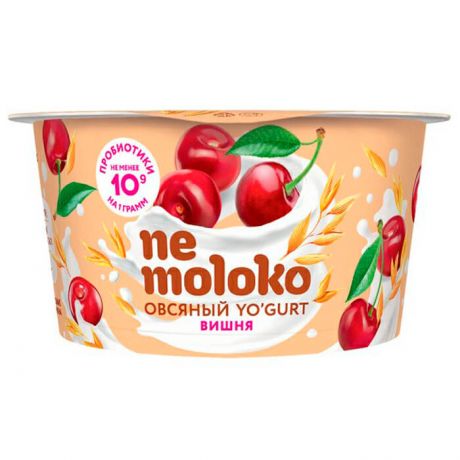 Продукт овсяный Nemoloko 130 г йогурт с вишней