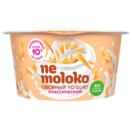Продукт овсяный Nemoloko 130 г йогурт овсяный классический