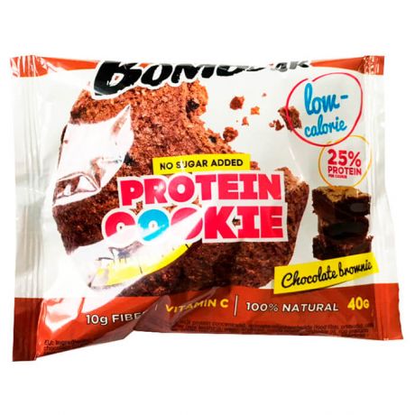 Печенье низкокалорийное протеиновое Bombbar 40гр шоколадный брауни
