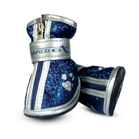 TRIOL Triol ботинки для собак синие с лапками - размер 4, 55х45х55 мм, 4 шт