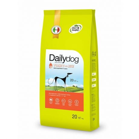 Dailydog Dailydog Adult Large Breed Turkey and Rice сухой корм для собак крупных пород, с индейкой и рисом