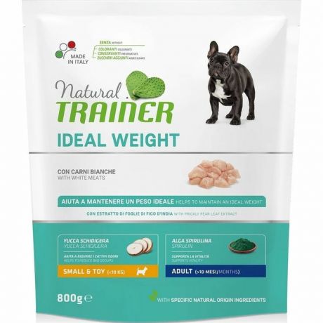 TRAINER Trainer Natural Weight Care Adult Mini сухой корм для собак мелких пород для ухода за весом с белым мясом - 800 г