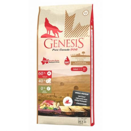 GENESIS Genesis Pure Canada Shallow Land Soft полувлажный корм для взрослых собак с ягненком