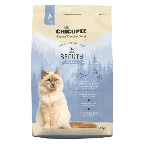 CHICOPEE Chicopee CNL Cat Adult Beauty сухой корм для взрослых кошек с лососем - 1,5 кг