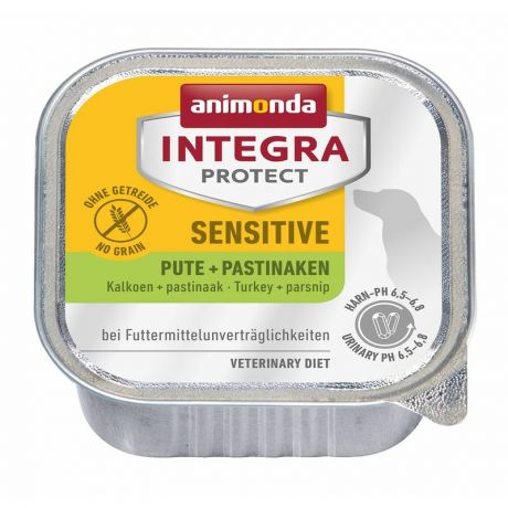 Animonda Animonda Integra Protect Sensitive влажный корм для собак при пищевой аллергии, паштет c индейкой и пастернаком, в ламистерах - 150 г