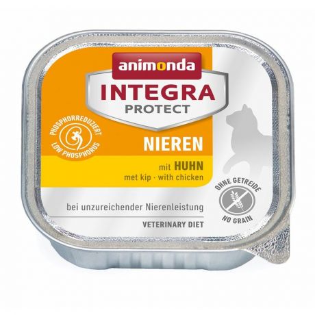 Animonda Animonda Integra Protect Renal влажный корм для кошек при хронической почечной недостаточности, беззерновой, паштет с курицей, в ламистерах - 100 г