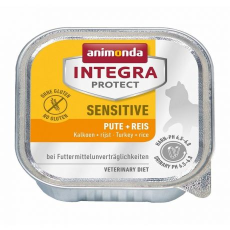 Animonda Animonda Integra Protect Sensitive влажный корм для кошек при пищевой аллергии, паштет c индейкой и рисом, в ламистерах - 100 г