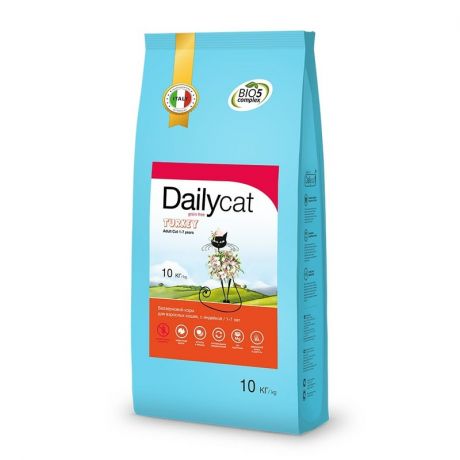 Dailycat Dailycat Grain Free Adult сухой корм для кошек, с индейкой, беззерновой