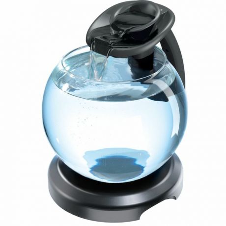 Tetra Tetra Cascade Globe Duo Waterfall круглый аквариум с LED светильником, черный 6,8 л