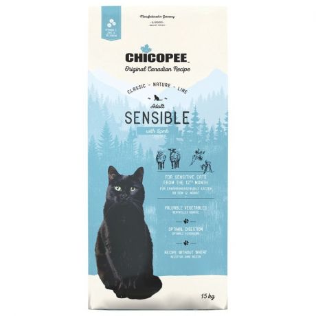 CHICOPEE Chicopee CNL Cat Adult Sensible сухой корм для кошек с чувствительным пищеварение с ягненком