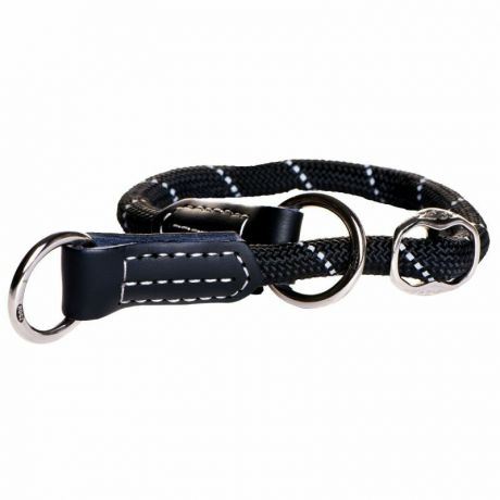 Rogz Полуудавка для собак ROGZ Rope M-9мм (Черный) обхват шеи 350-400 мм