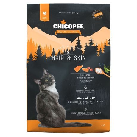 CHICOPEE Chicopee HNL Cat Hair & Skin сухой корм для кошек для кожи и шерсти