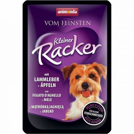 Animonda Animonda Vom Feinsten Kleiner Racker влажный корм для собак, c печенью ягненка и яблоками, кусочки в желе, в паучах - 85 г