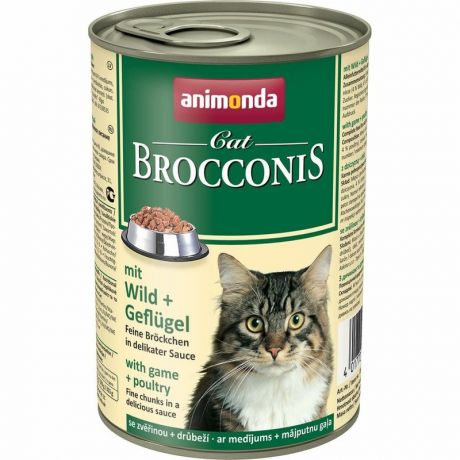 Animonda Animonda Brocconis Cat влажный корм для кошек, с дичью и домашней птицей, кусочки в соусе, в консервах - 400 г