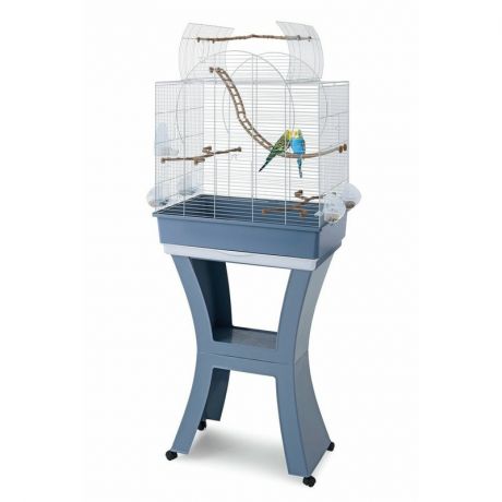 IMAC Imac Matilde клетка для птиц на колесах и подставке, синяя, 58х38х71/143 см