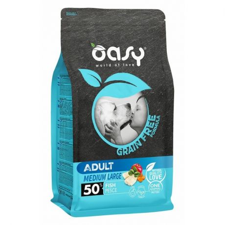 OASY Oasy Dry Grain Free Medium & Large Professional сухой корм для взрослых собак средних и крупных пород беззерновой с рыбой - 12 кг