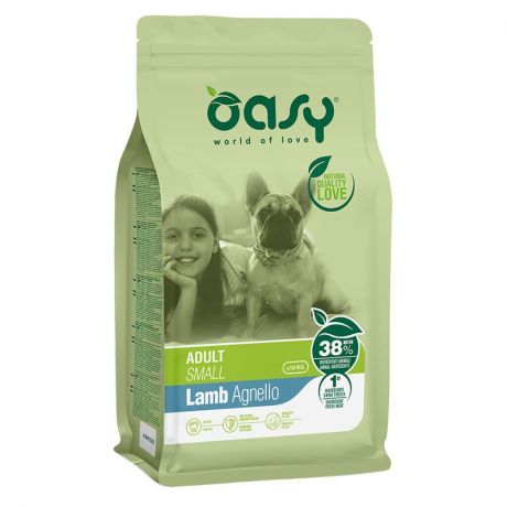 OASY Oasy Dry Dog Adult Small сухой корм для взрослых собак мелких пород с ягненком - 1 кг