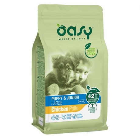 OASY Oasy Dry Dog Puppy & Junior Large сухой корм для щенков и юниоров крупных пород с курицей - 3 кг
