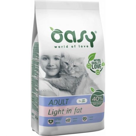 OASY Oasy Dry Cat Adult Light in fat сухой корм для взрослых кошек склонных к ожирению с курицей - 300 г